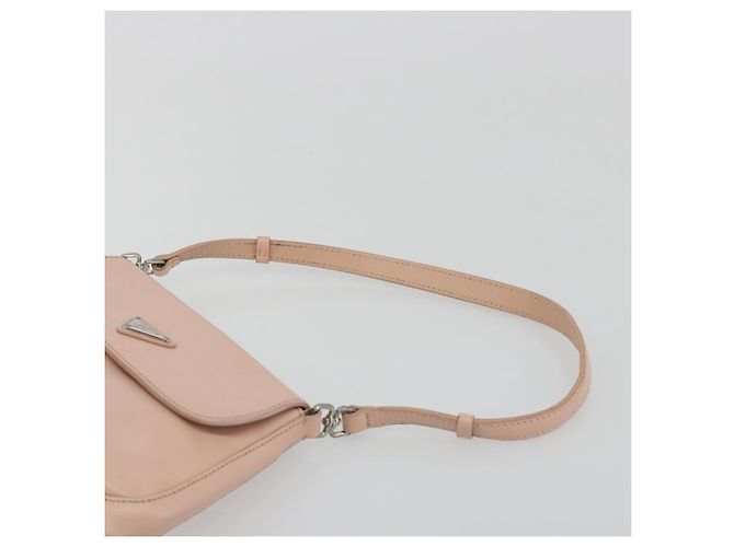 Borsa a tracolla PRADA Creo in pelle rosa argento autentica 195340A - vista 8