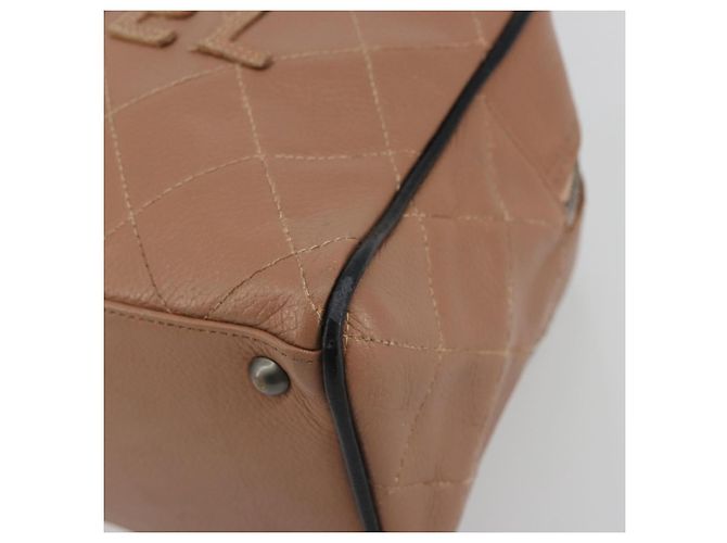 Borsa a mano CHANEL Caviar Skin Brown Silver CC Auth 195643A Marrone Argento - vista 14