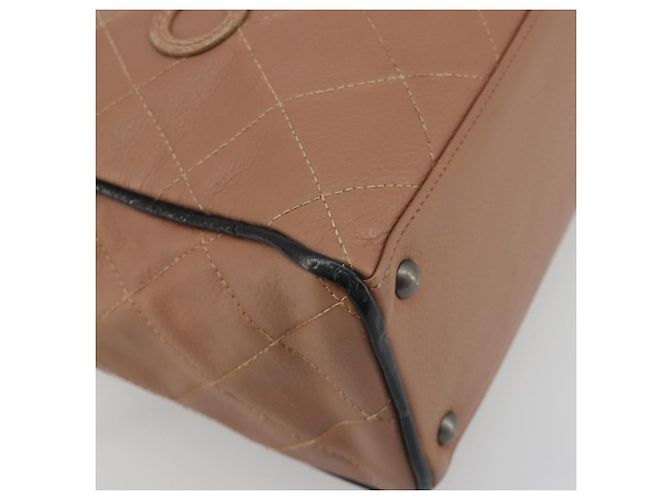 Borsa a mano CHANEL Caviar Skin Brown Silver CC Auth 195643A Marrone Argento - vista 15