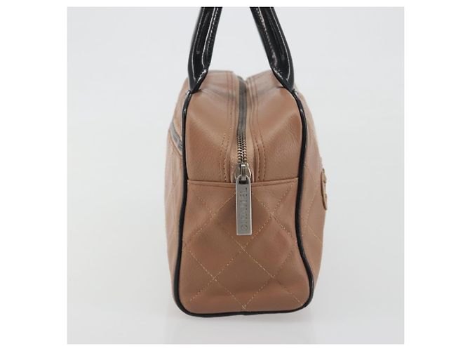 Borsa a mano CHANEL Caviar Skin Brown Silver CC Auth 195643A Marrone Argento - vista 4