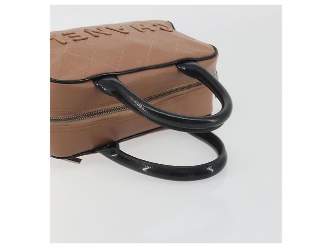 Borsa a mano CHANEL Caviar Skin Brown Silver CC Auth 195643A Marrone Argento - vista 7