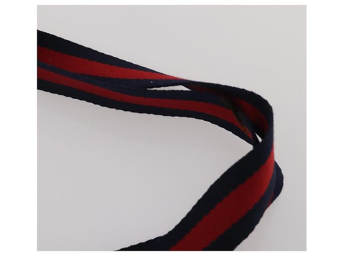 Bolso de hombro GUCCI GG Supreme Sherry Line PVC 2 Set Beige Navy Auth gh2228 Castaño - vista 15