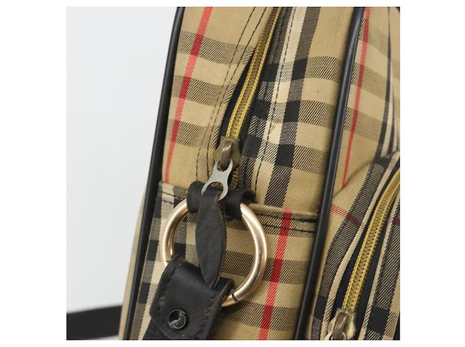 Borsa a tracolla Burberrys Nova Check Canvas Beige Gold Tone Auth BA14568 - vista 10