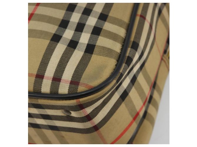 Borsa a tracolla Burberrys Nova Check Canvas Beige Gold Tone Auth BA14568 - vista 16
