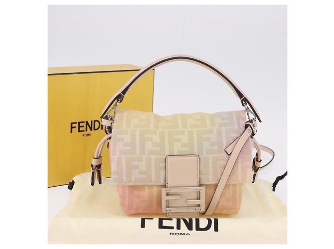 FENDI Borsa a spalla Mamma Baguette in tela Zucca Multicolor 8BS105 Auth 195329SM Multicolore - vista 12
