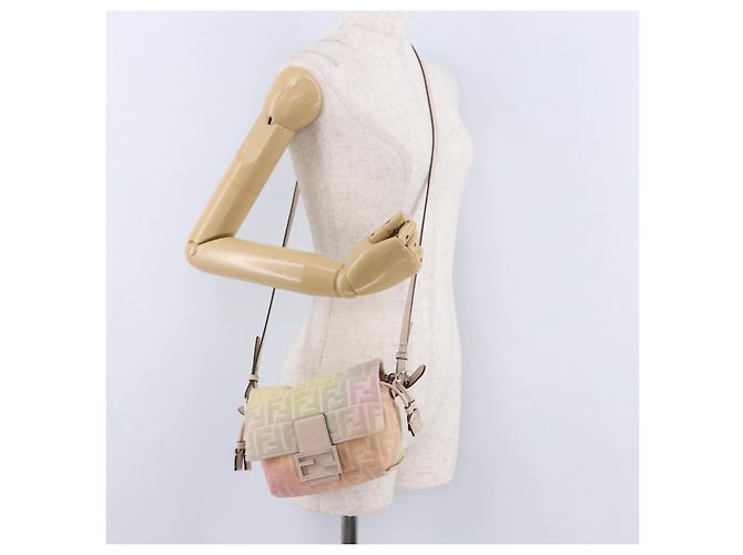 FENDI Borsa a spalla Mamma Baguette in tela Zucca Multicolor 8BS105 Auth 195329SM Multicolore - vista 26