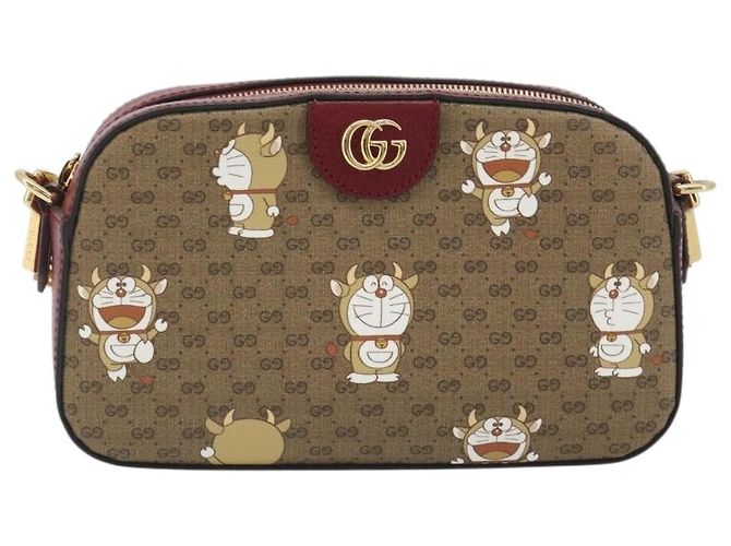 Borsa GUCCI Micro GG Supreme Collaborazione Doraemon PVC Beige 574886 Auth 192558SM D'oro - vista 13
