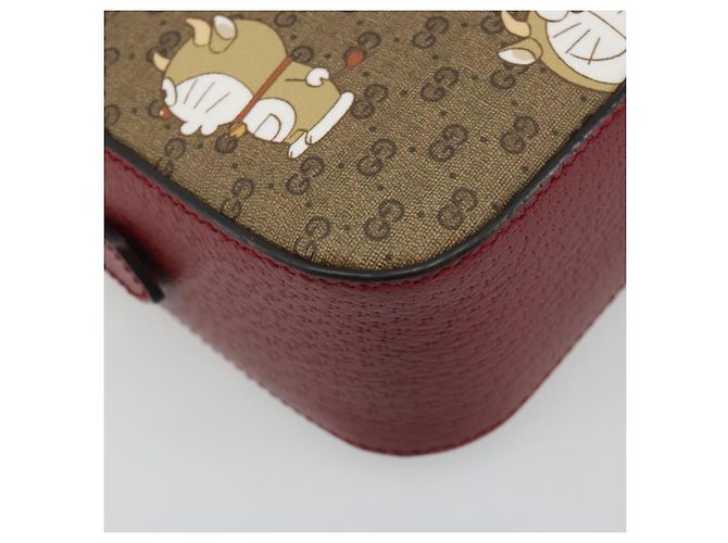 Borsa GUCCI Micro GG Supreme Collaborazione Doraemon PVC Beige 574886 Auth 192558SM D'oro - vista 17