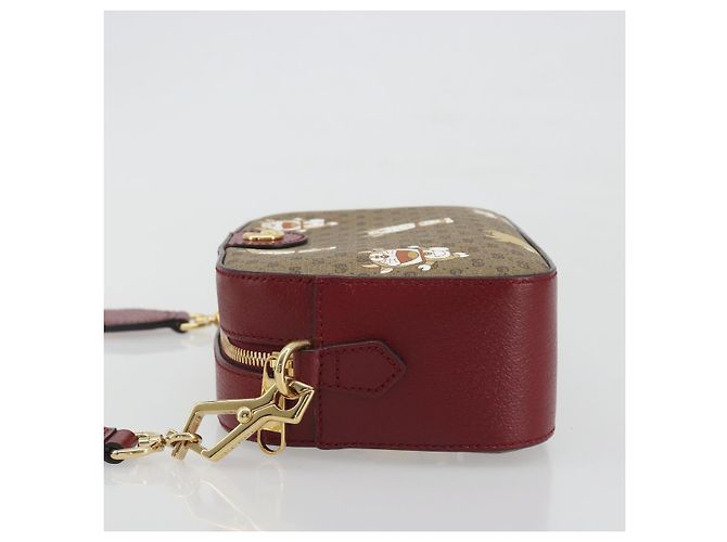 Borsa GUCCI Micro GG Supreme Collaborazione Doraemon PVC Beige 574886 Auth 192558SM D'oro - vista 4