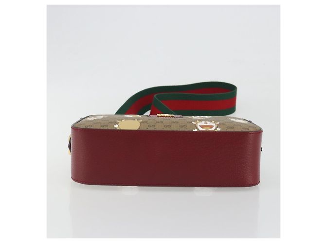 Borsa GUCCI Micro GG Supreme Collaborazione Doraemon PVC Beige 574886 Auth 192558SM D'oro - vista 5