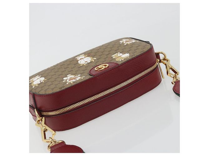 Borsa GUCCI Micro GG Supreme Collaborazione Doraemon PVC Beige 574886 Auth 192558SM D'oro - vista 6