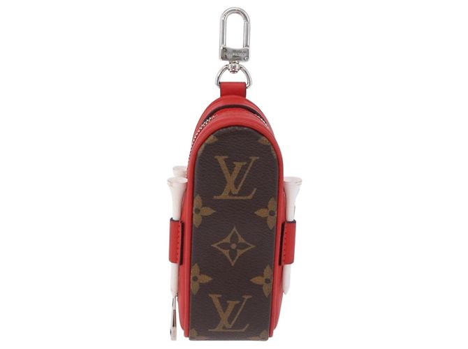 LOUIS VUITTON Monogram Set Golf Andrews Custodia per palline da golf Rossa GI0297 Auth bs36446 Rosso Monogramma - vista 13