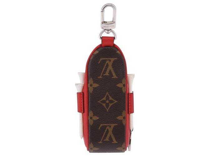 LOUIS VUITTON Monogram Set Golf Andrews Custodia per palline da golf Rossa GI0297 Auth bs36446 Rosso Monogramma - vista 2