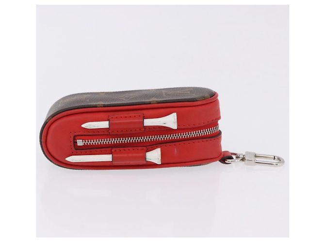 LOUIS VUITTON Monogram Set Golf Andrews Custodia per palline da golf Rossa GI0297 Auth bs36446 Rosso Monogramma - vista 3