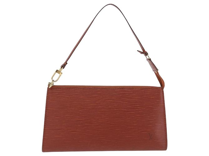 LOUIS VUITTON Epi Pochette Accessoires Accessory Pouch Brown M52983 Auth 194983A Castaño - vista 13