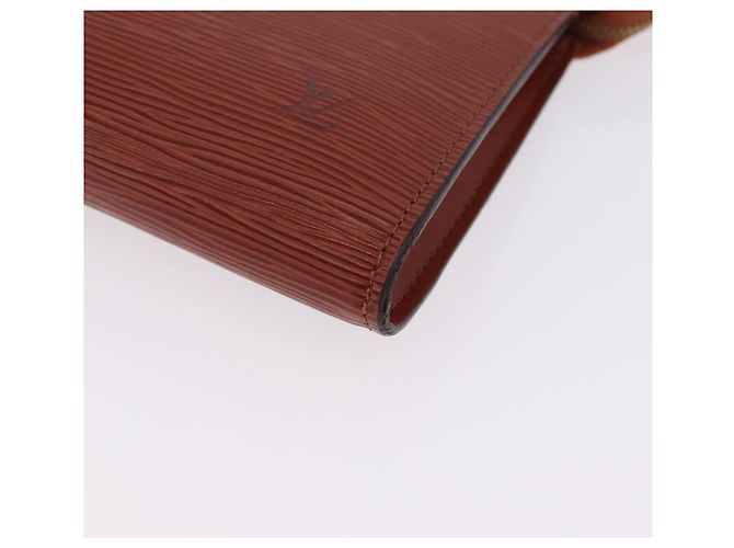 LOUIS VUITTON Epi Pochette Accessoires Accessory Pouch Brown M52983 Auth 194983A Castaño - vista 14