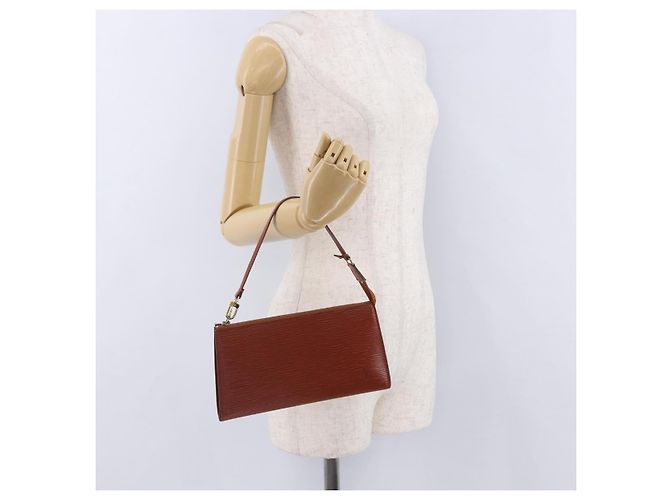 LOUIS VUITTON Epi Pochette Accessoires Accessory Pouch Brown M52983 Auth 194983A Castaño - vista 20
