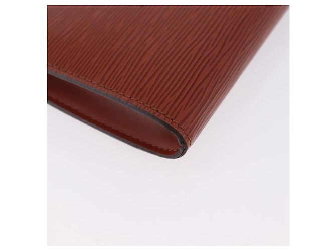 LOUIS VUITTON Epi Pochette Accessoires Accessory Pouch Brown M52983 Auth 194983A Castaño - vista 9