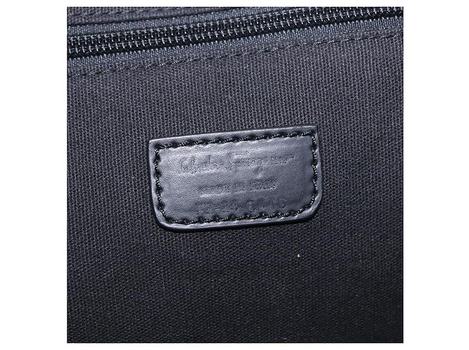 Borsa Boston Salvatore Ferragamo in pelle 2way Nera Argento Auth bs36559 Nero - vista 12