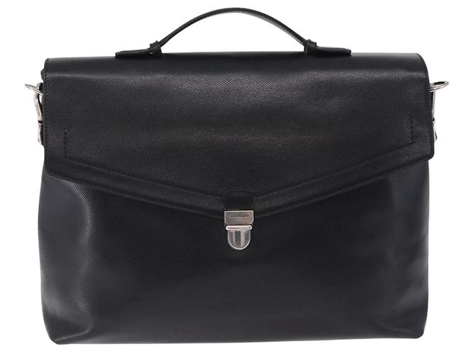 Borsa Boston Salvatore Ferragamo in pelle 2way Nera Argento Auth bs36559 Nero - vista 13
