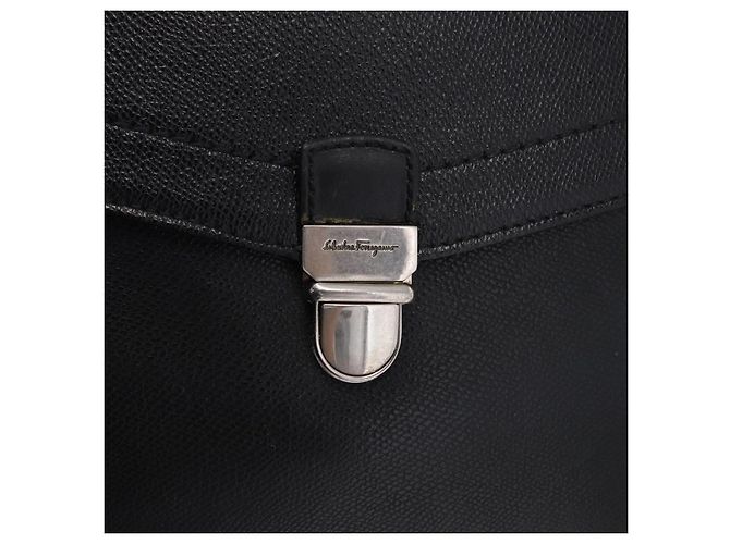 Borsa Boston Salvatore Ferragamo in pelle 2way Nera Argento Auth bs36559 Nero - vista 19