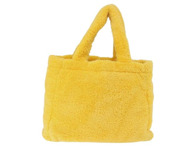 PRADA Tote Bag Pile Yellow Silver Auth ka5626V Silber Gelb - Ansicht 2
