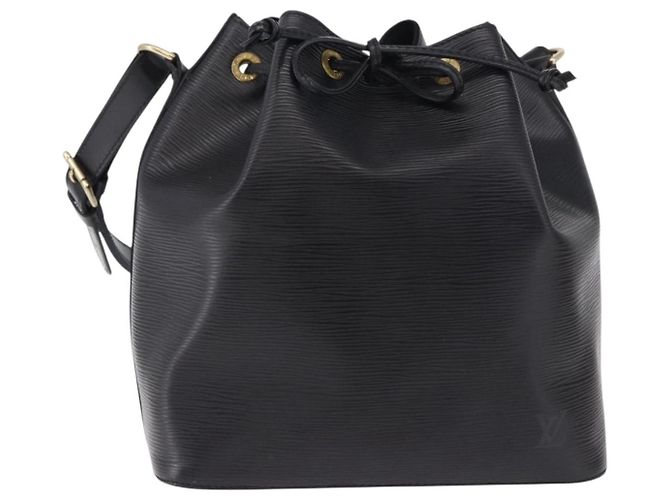 LOUIS VUITTON Bolsa de Ombro Epi Petit Noe Preta M44102 LV Auth 194918SAV Preto - vista 13