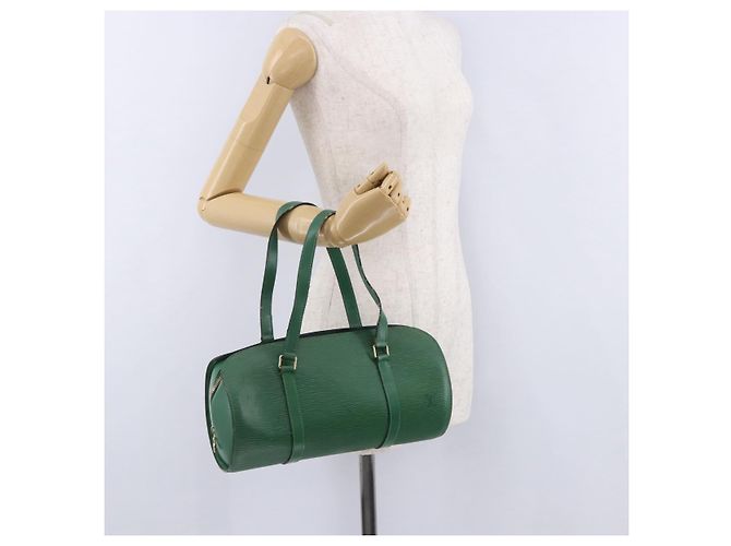Borsa a mano LOUIS VUITTON Epi Soufflot Green M52224 LV Auth 195553 Verde - vista 22