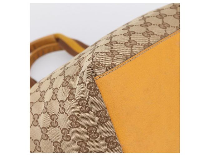 Borsa Tote GUCCI GG Canvas Sherry Line Beige 131230 Auth 197106 - vista 14