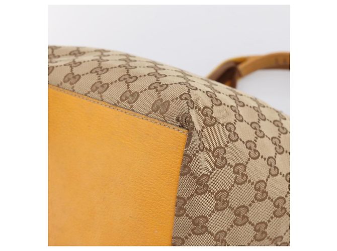 Borsa Tote GUCCI GG Canvas Sherry Line Beige 131230 Auth 197106 - vista 15
