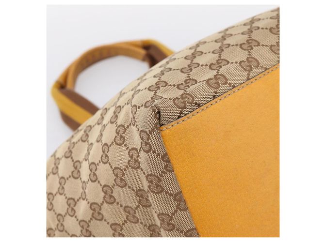 Borsa Tote GUCCI GG Canvas Sherry Line Beige 131230 Auth 197106 - vista 16