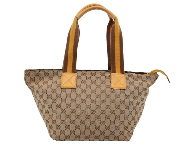 Borsa Tote GUCCI GG Canvas Sherry Line Beige 131230 Auth 197106 - vista 2
