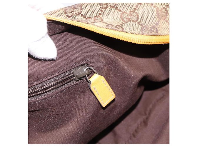 Borsa Tote GUCCI GG Canvas Sherry Line Beige 131230 Auth 197106 - vista 20