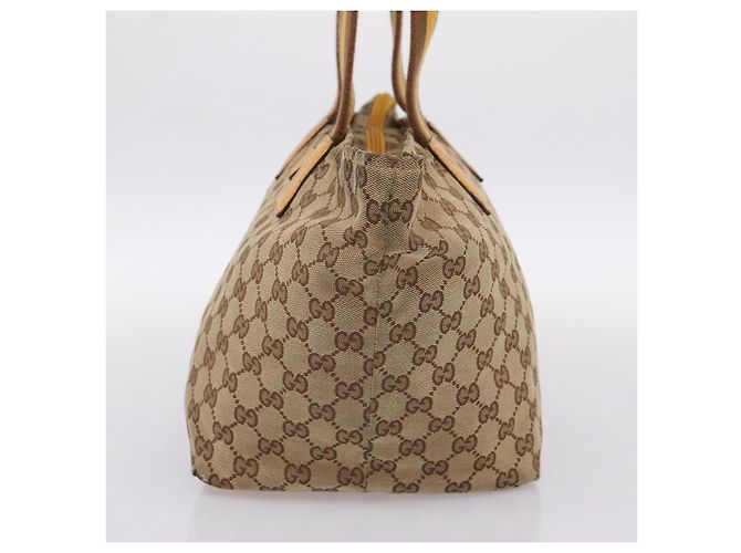 Borsa Tote GUCCI GG Canvas Sherry Line Beige 131230 Auth 197106 - vista 4