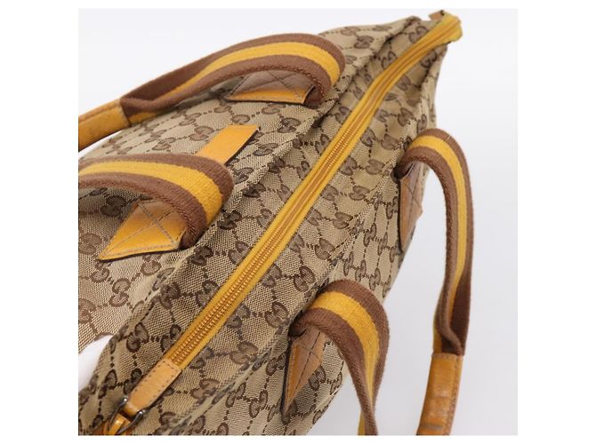 Borsa Tote GUCCI GG Canvas Sherry Line Beige 131230 Auth 197106 - vista 6