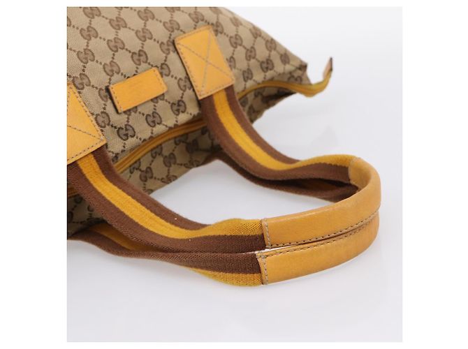 Borsa Tote GUCCI GG Canvas Sherry Line Beige 131230 Auth 197106 - vista 7