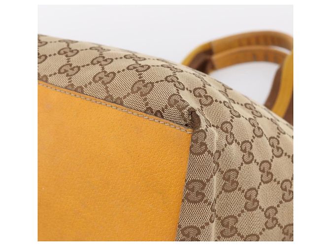 Borsa Tote GUCCI GG Canvas Sherry Line Beige 131230 Auth 197106 - vista 9