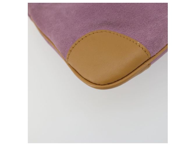 Borsa a tracolla con catena GUCCI Camoscio Viola Oro 001 4113 Auth 195593A D'oro Porpora - vista 14