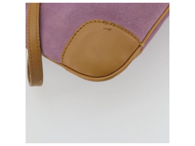 Borsa a tracolla con catena GUCCI Camoscio Viola Oro 001 4113 Auth 195593A D'oro Porpora - vista 16