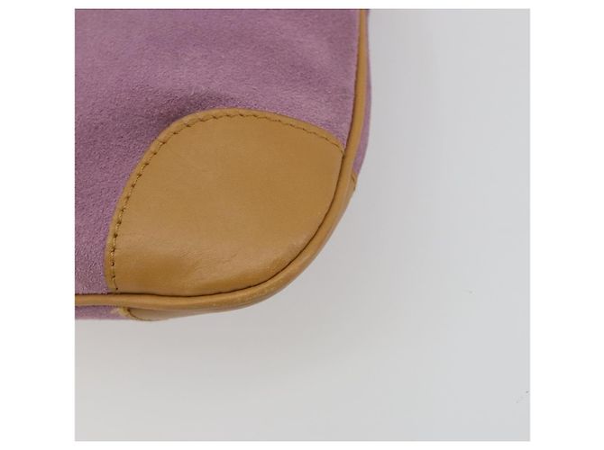 Borsa a tracolla con catena GUCCI Camoscio Viola Oro 001 4113 Auth 195593A D'oro Porpora - vista 9