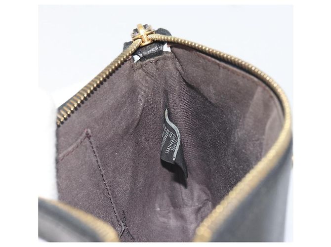 Pouch accessori FENDI in pelle nera e oro 8M0271 Auth 195418A Nero - vista 20