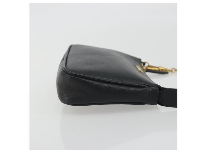 Pouch accessori FENDI in pelle nera e oro 8M0271 Auth 195418A Nero - vista 3
