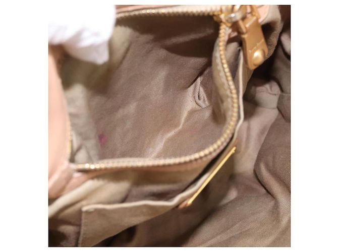 Borsa a mano Miu Miu Matelassé in pelle beige e oro autentica 196771 D'oro - vista 22