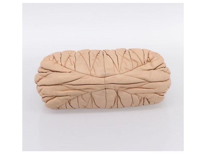 Borsa a mano Miu Miu Matelassé in pelle beige e oro autentica 196771 D'oro - vista 5