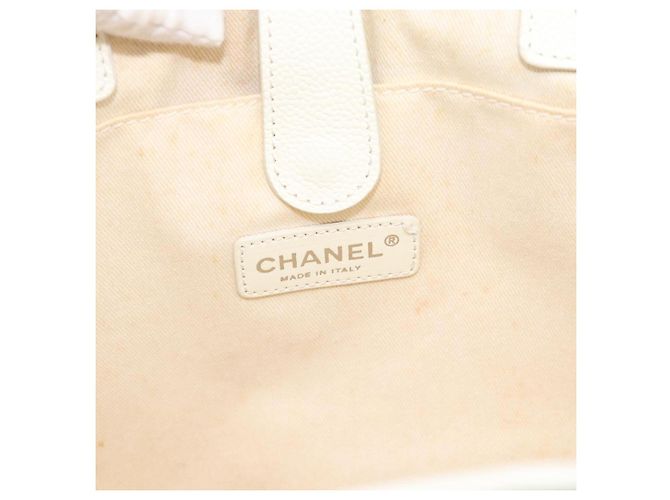 Borsa Tote CHANEL Canvas Black White Silver CC Auth bs36766 Nero Argento Bianco - vista 17