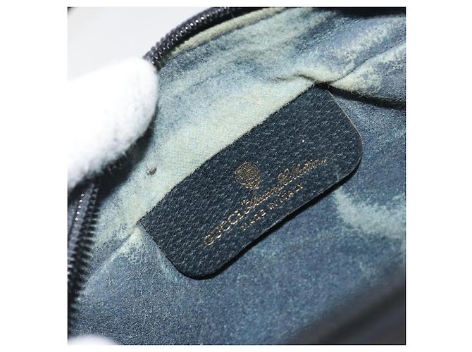 Borsa a tracolla GUCCI GG Supreme Sherry Line PVC Navy Gold Auth 194995 D'oro Blu navy - vista 10
