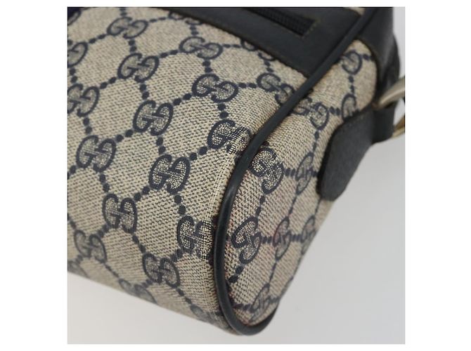 Borsa a tracolla GUCCI GG Supreme Sherry Line PVC Navy Gold Auth 194995 D'oro Blu navy - vista 14