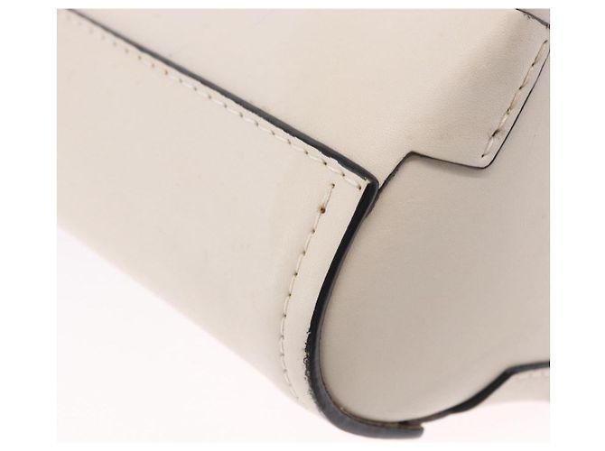 LOEWE Bamboo Bucket Handtasche Leder 2way Ivory Auth 195342A Roh - Ansicht 15