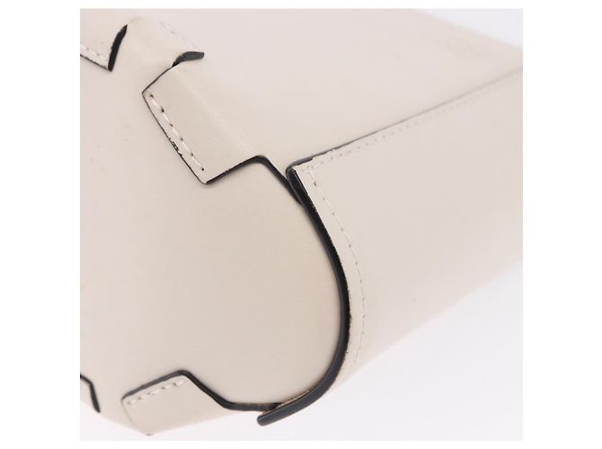LOEWE Bamboo Bucket Handtasche Leder 2way Ivory Auth 195342A Roh - Ansicht 16
