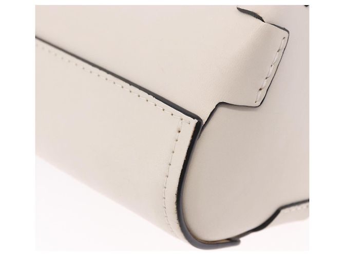 LOEWE Bamboo Bucket Handtasche Leder 2way Ivory Auth 195342A Roh - Ansicht 17
